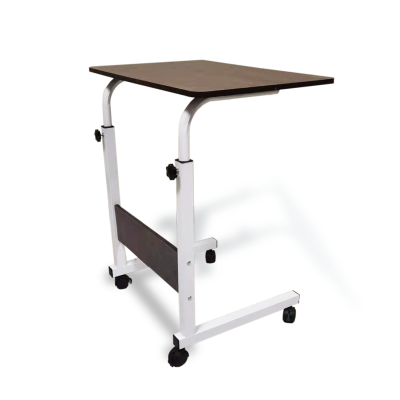 Adjustable laptop table with casters