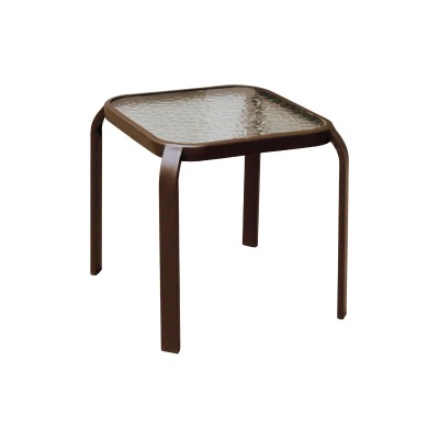 Steel Square Bronze Side Table