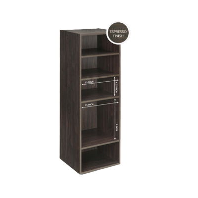 Adjustable 5-section Storage Cabinet - Espresso