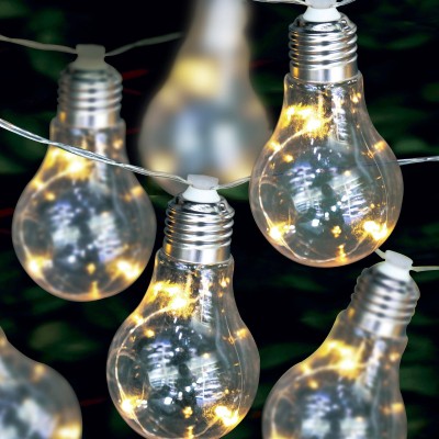 Solar Powered  String Light - 10 LED Bulbs