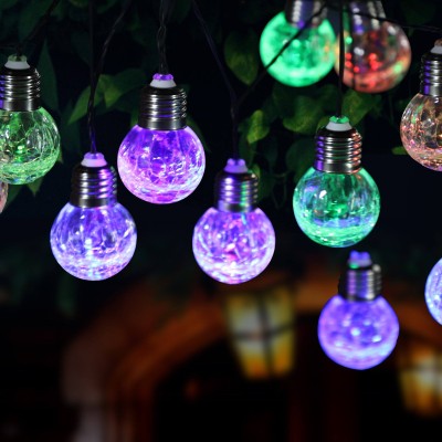 Solar Powered  Cracked Glass Solar String Light