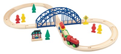 Figure Eight Wooden Train Set