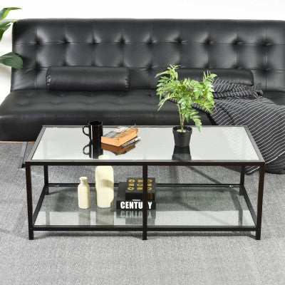 Justin - Rectangular Glass Coffee Table