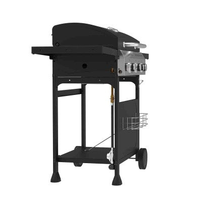 SOL DEL MARE - 3 Burner Propane Gas BBQ Grill with a Side Burner