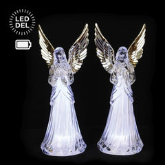 2 Asst 10.5"Led Light Up Acrylic Angel