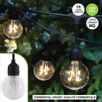 Globe Led String Lights 10 Jumbo Warm White