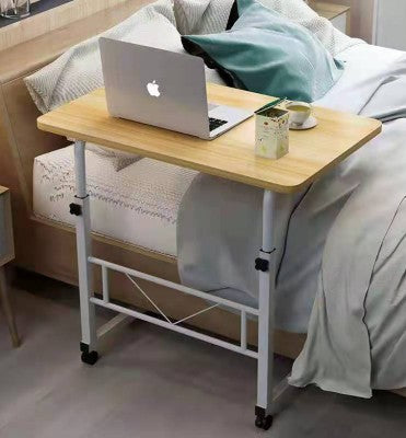 Adjustable laptop table with casters